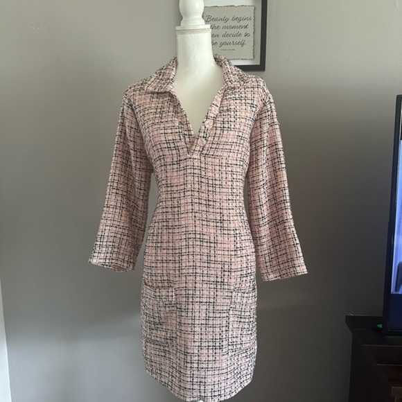 Pink Tweed Dress - Picture 2 of 3
